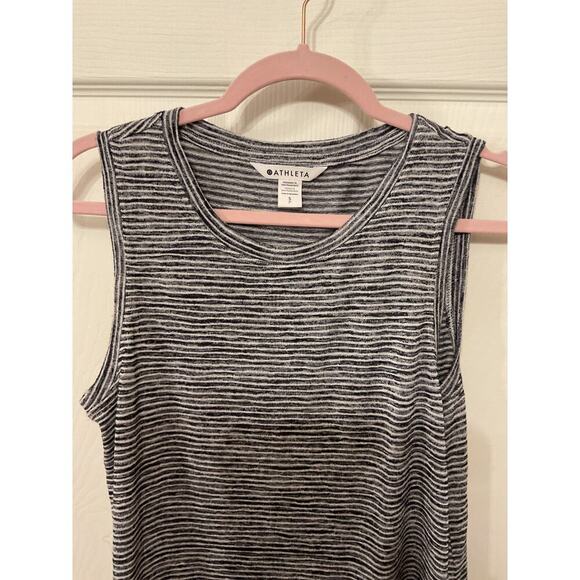 Athleta Lightweight Linen-Like Breezy Tank in Navy Stripe, S - Picture 6 of 9